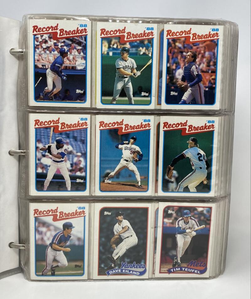 1989 Topps Baseball Hand Collated Binder Set 1-792 w/Traded 1T-132T Image 1