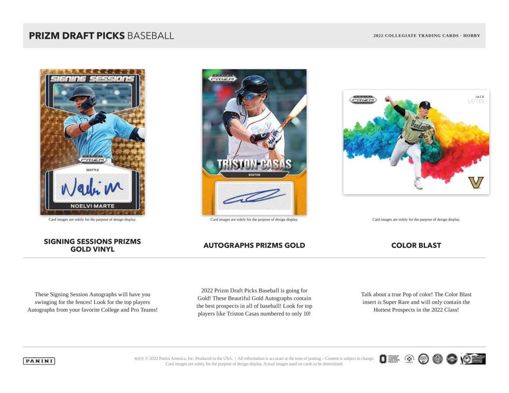 2022 Panini Prizm Draft Picks Baseball Hobby Box Image 3