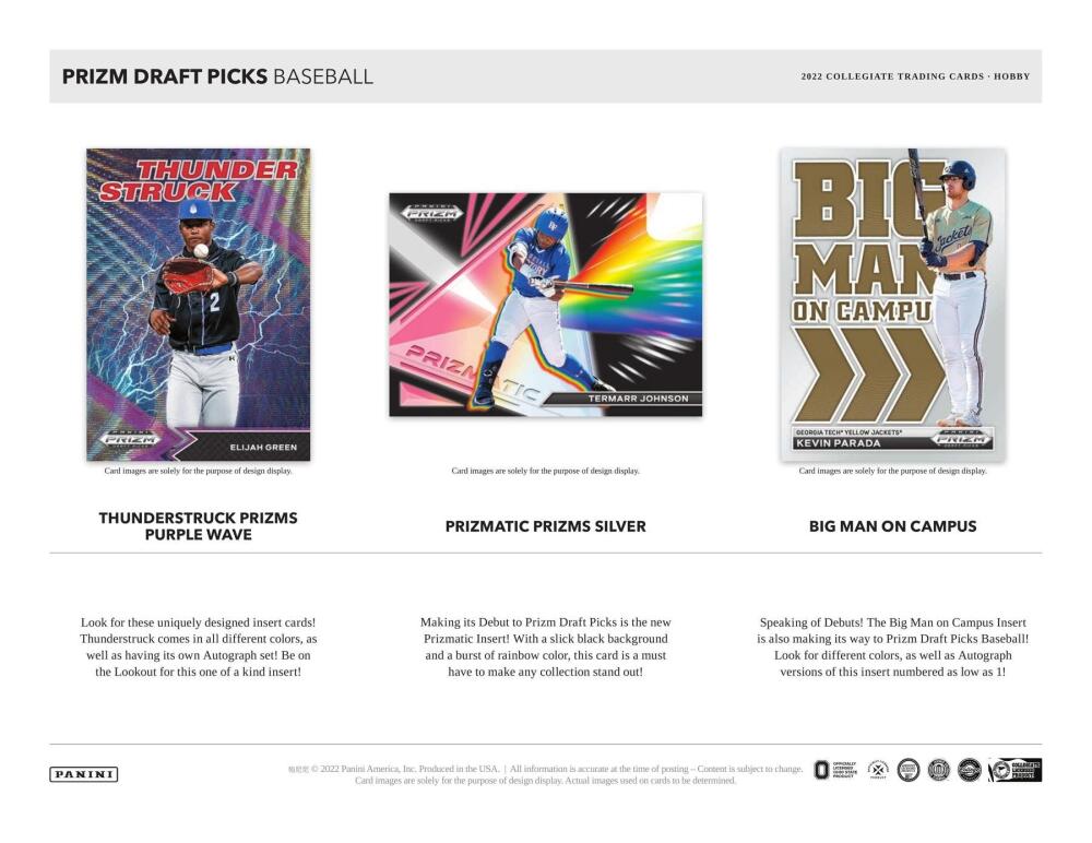 2022 Panini Prizm Draft Picks Baseball Hobby Box Image 4