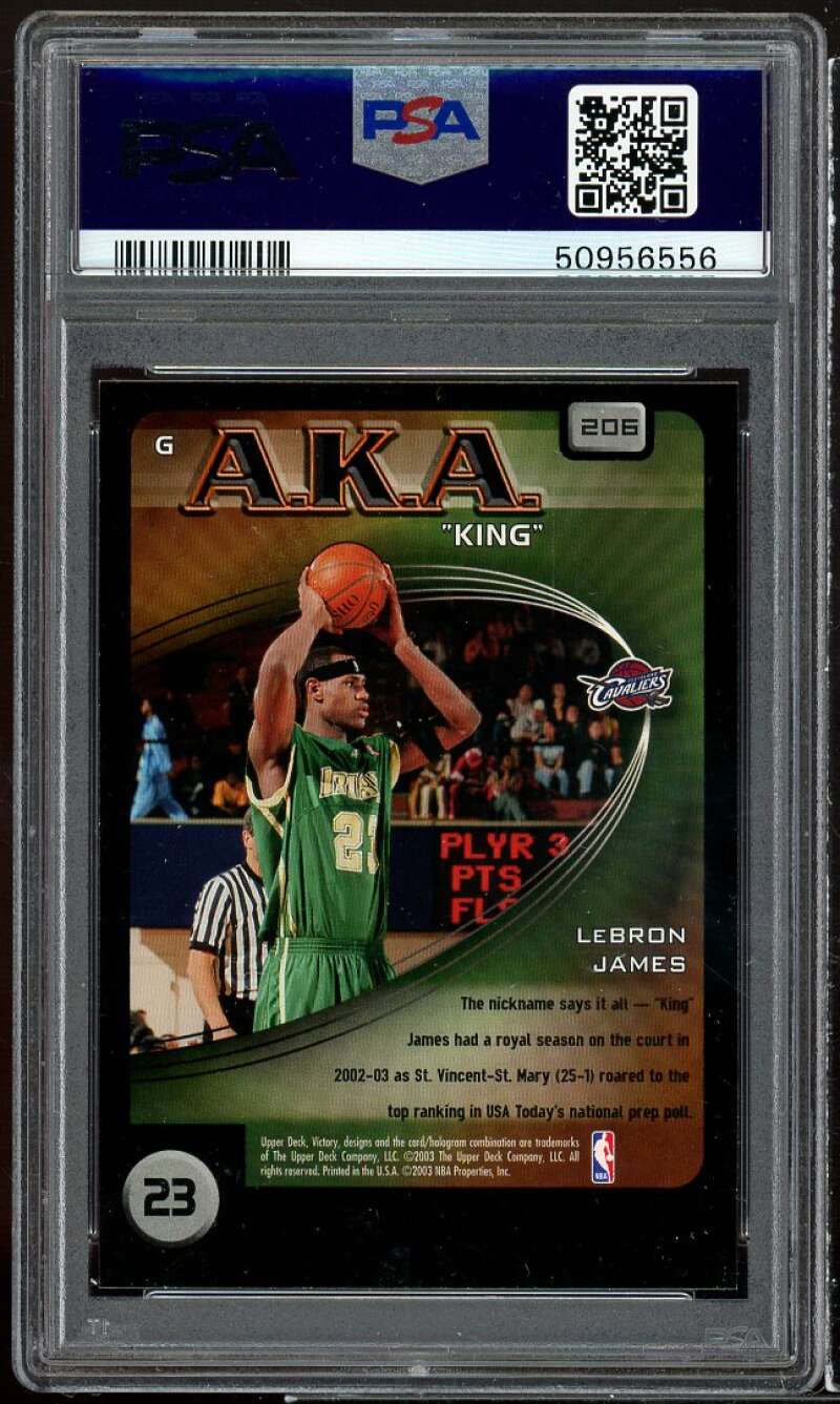 Lebron James Rookie Card 2003-04 Victory #206 PSA 9 Image 2