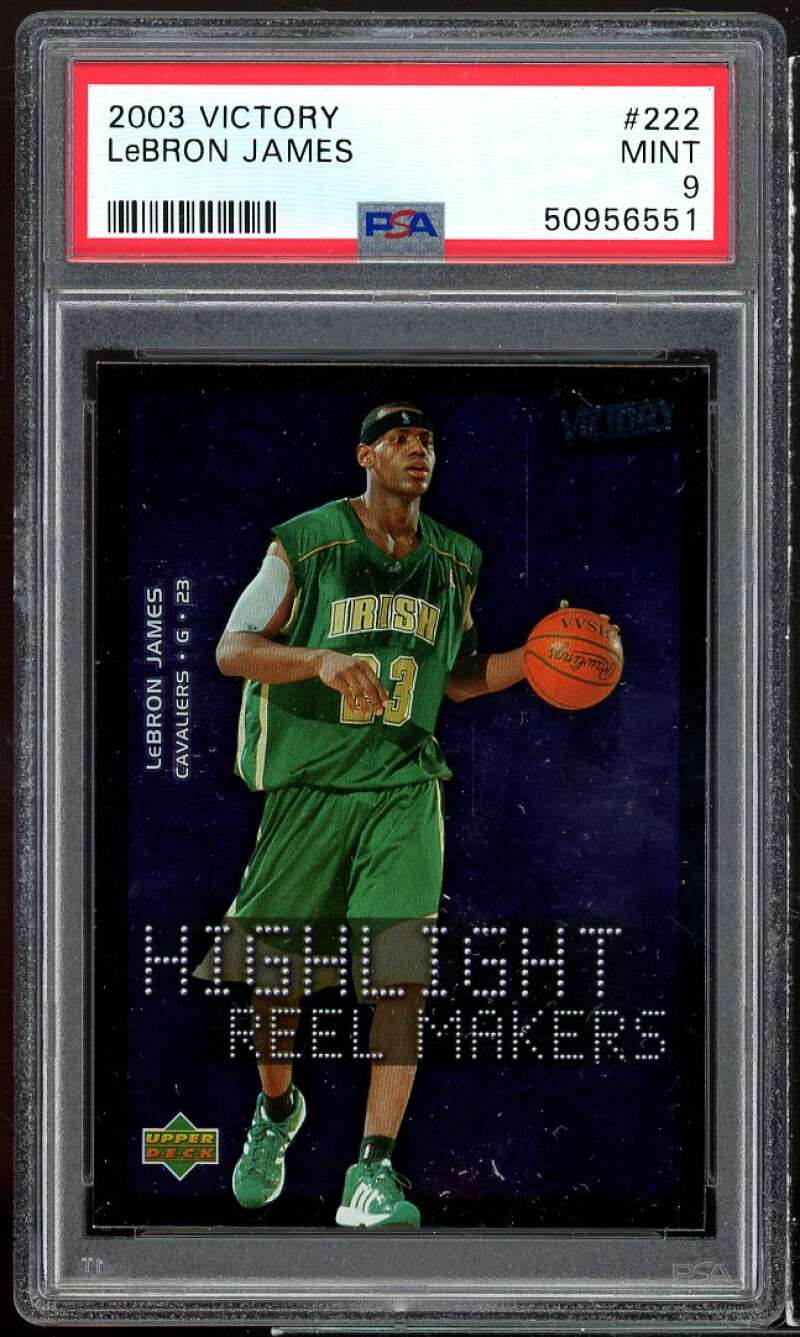 Lebron James Rookie Card 2003-04 Victory #222 PSA 9 Image 1