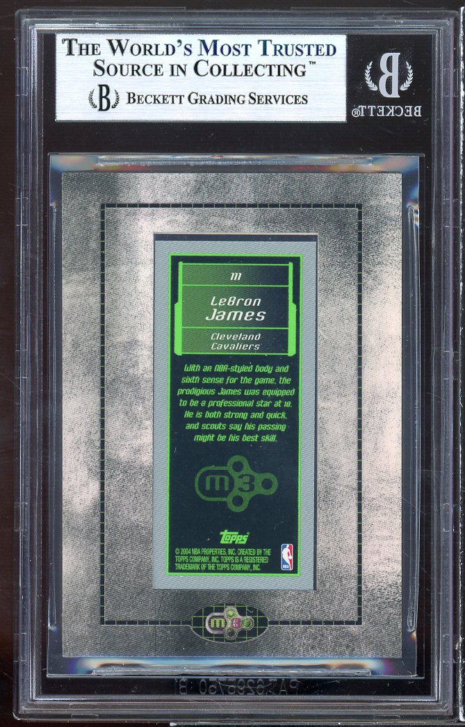 Lebron James RC 2003-04 Topps Rookie Matrix Minis #111 BGS 9 (9 9.5 9.5 8.5) Image 2