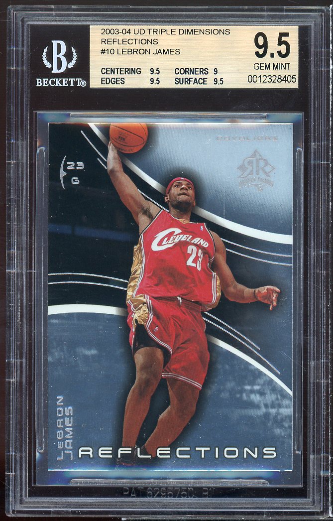 Lebron James Rookie 2003-04 UD Triple Dimensions #10 BGS 9.5 (9.5 9 9.5 9.5) Image 1