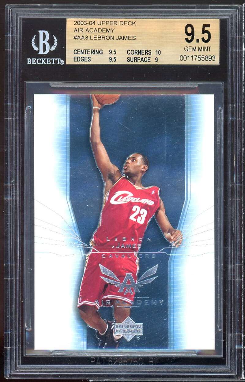 Lebron James Rookie Card 2003-04 UD Air Academy #aa3 BGS 9.5 (9.5 10 9.5 9) Image 1