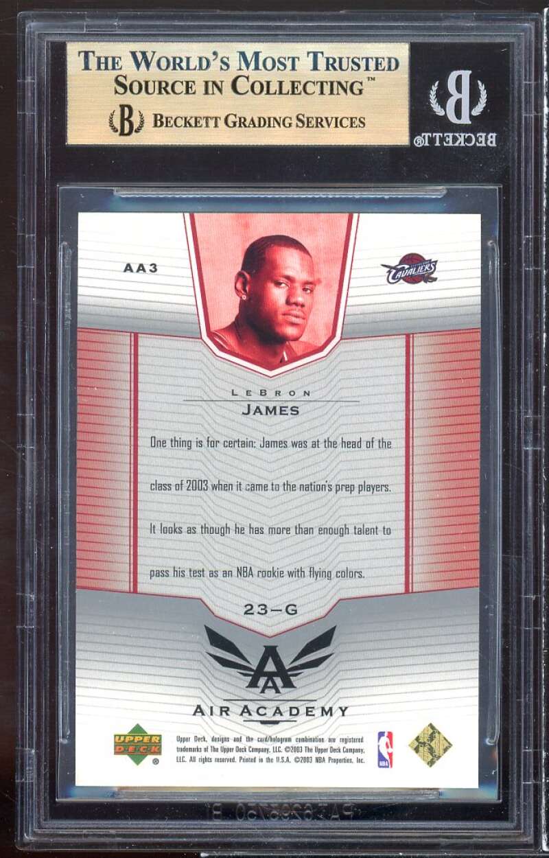 Lebron James Rookie Card 2003-04 UD Air Academy #aa3 BGS 9.5 (9.5 10 9.5 9) Image 2