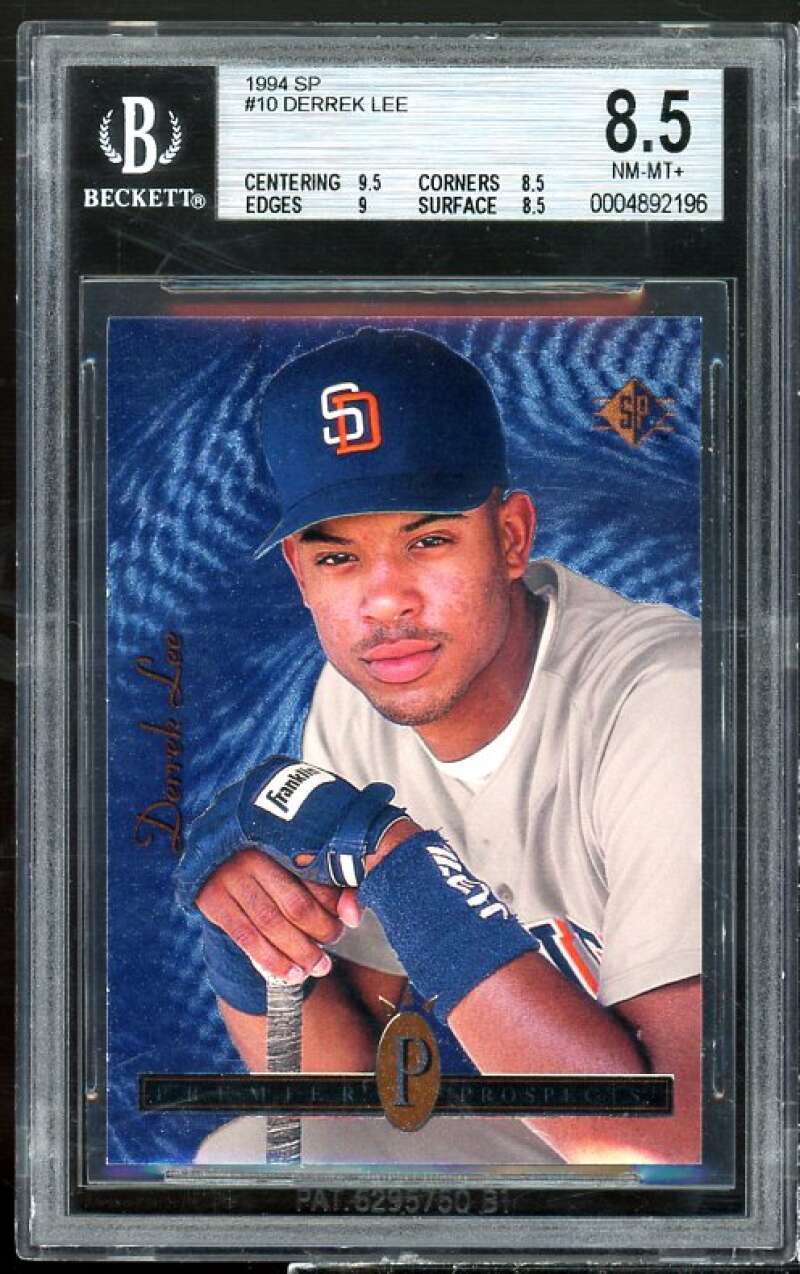 Derrek Lee Rookie Card 1994 SP #10 BGS 8.5 (9.5 8.5 9 8.5) Image 1