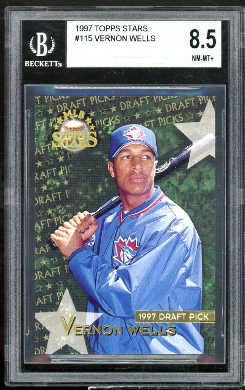 Vernon Wells Rookie Card 1997 Topps Stars #115 BGS 8.5 (9.5 8.5 8 9) Image 1