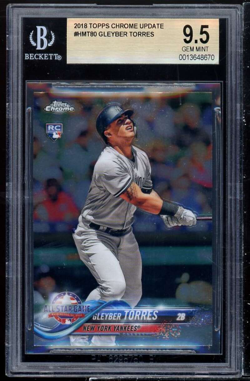 Gleyber Torres Rookie Card 2018 Topps Chrome Update #HMT80 BGS 9.5 Image 1