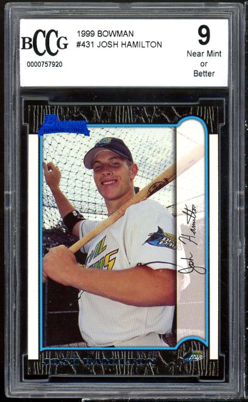 Josh Hamilton Rookie Card 1999 Bowman #431 BGS BCCG 9 Image 1