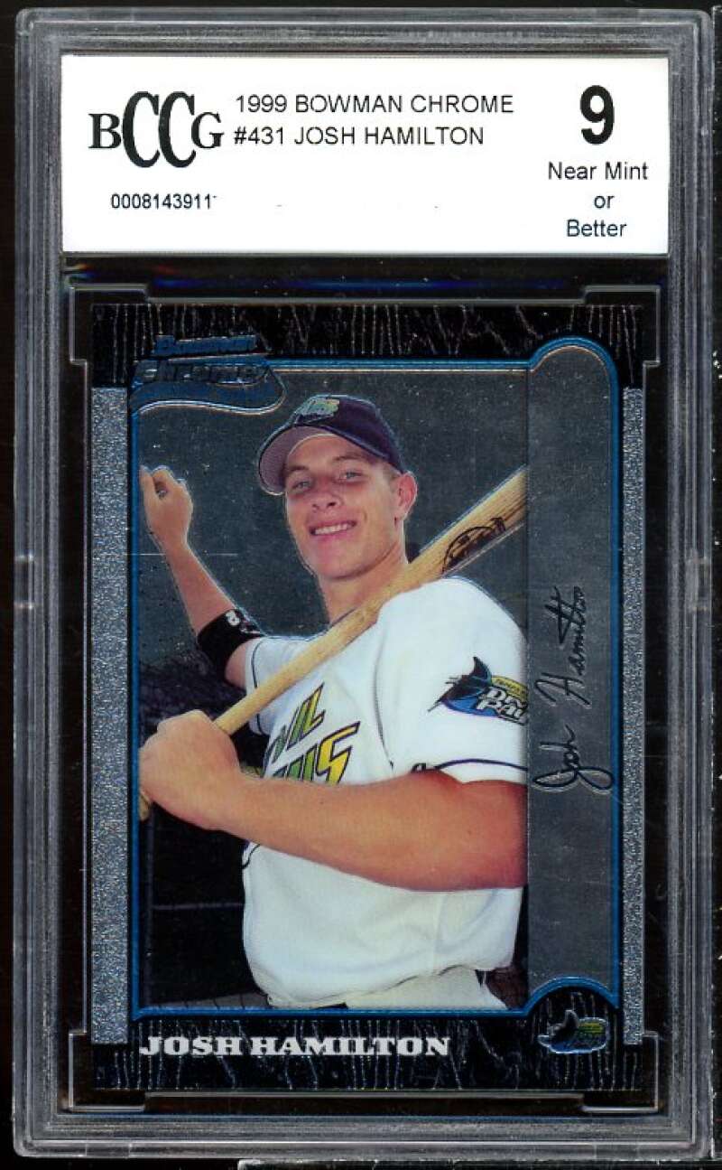 Josh Hamilton Rookie Card 1999 Bowman Chrome #431 BGS BCCG 9 Image 1