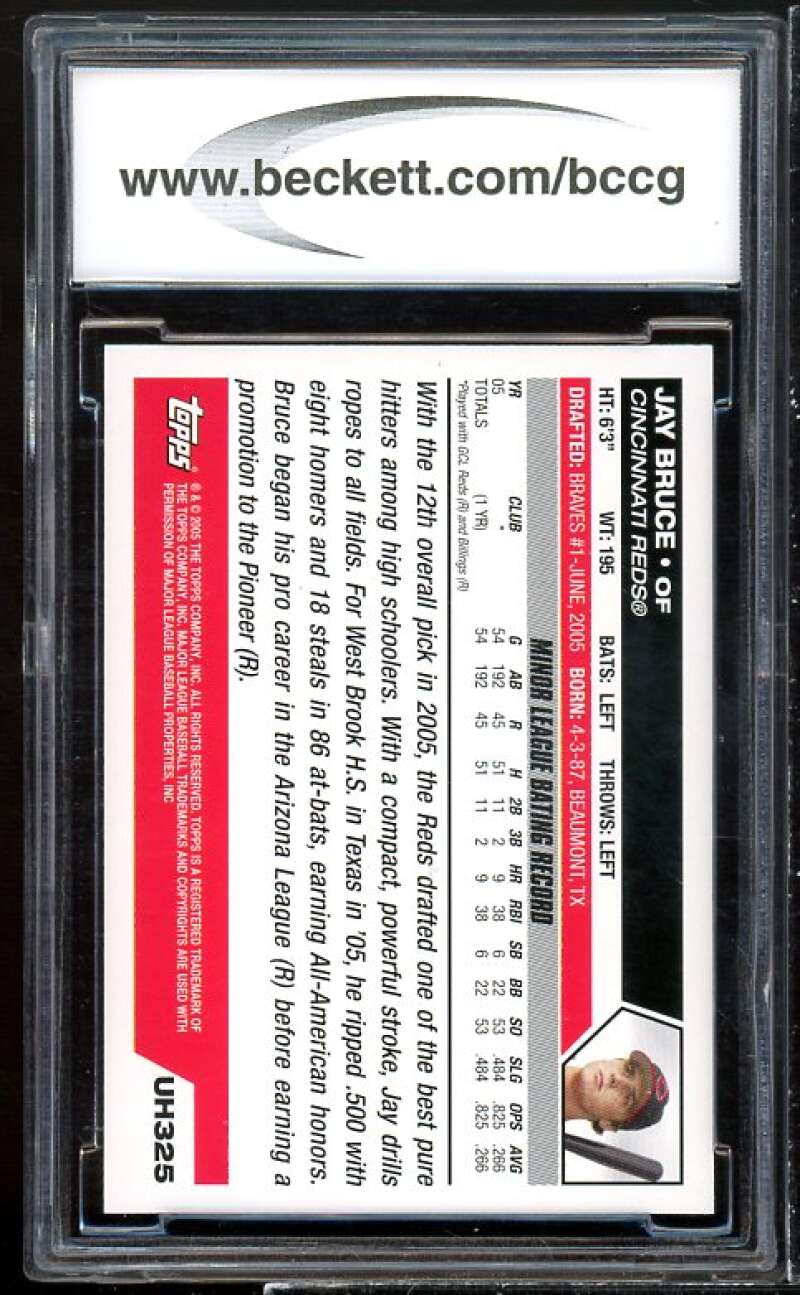 Jay Bruce Rookie Card 2005 Topps Update #325 BGS BCCG 10 Image 2