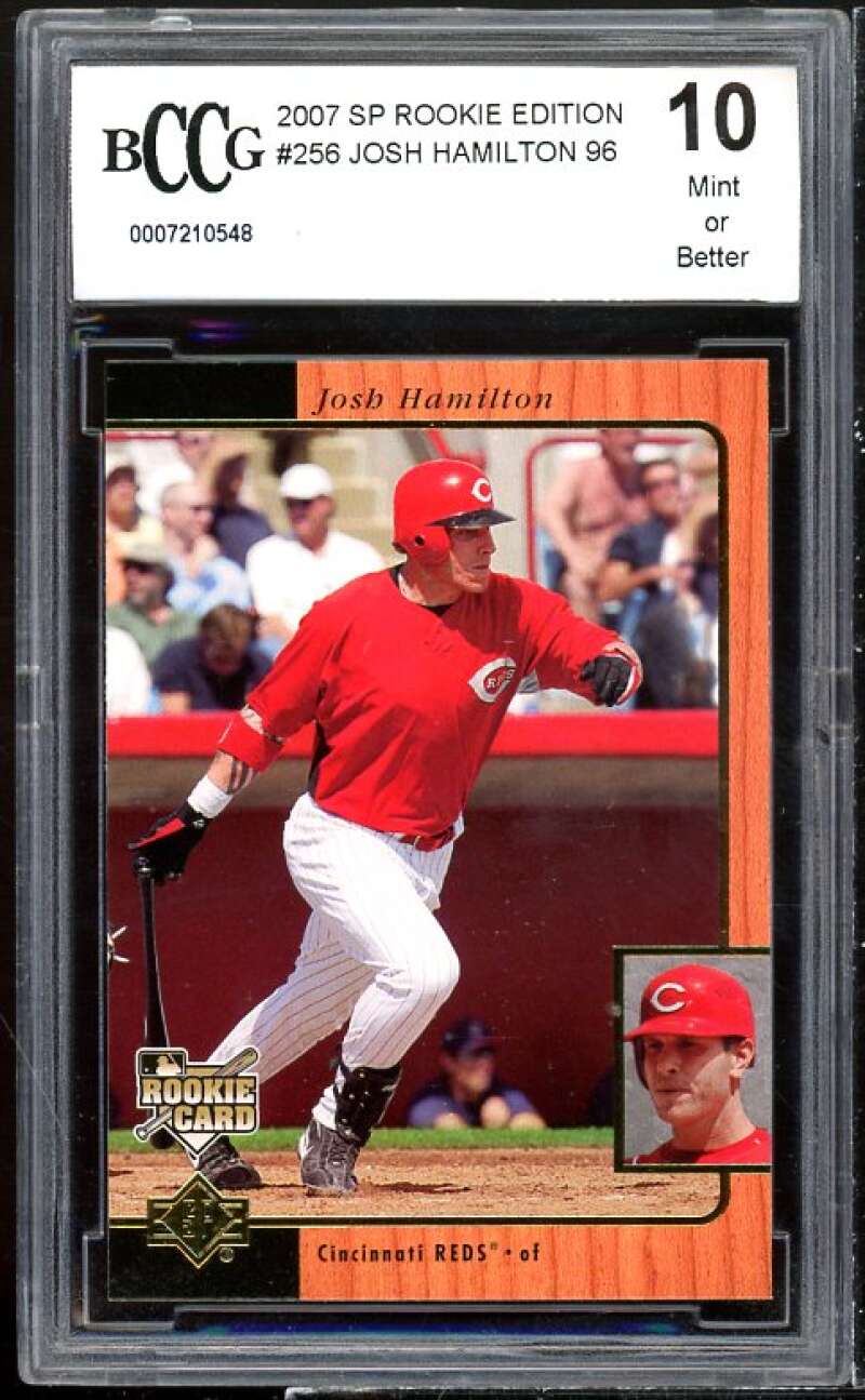 Josh Hamilton Rookie Card 2007 SP Rookie Edition #256 BGS BCCG 10 Image 1