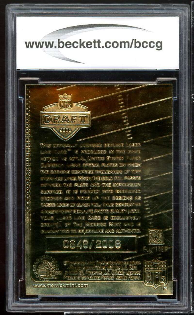 Matt Leinart Rookie Card 2006 Merrick Mint Draft Picks Silver Sig #3 BGS BCCG 10 Image 2