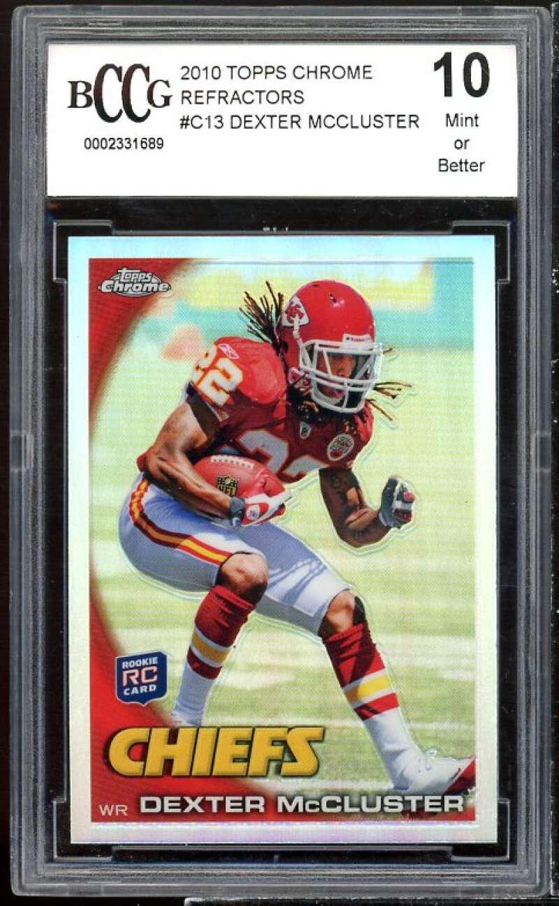 Dexter McCluster Rookie Card 2010 Topps Chrome Refractors #C13a BGS BCCG 10 Image 1