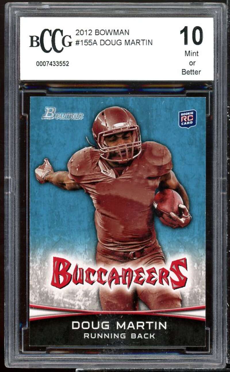 Doug Martin Rookie Card 2012 Bowman #155a BGS BCCG 10 Image 1