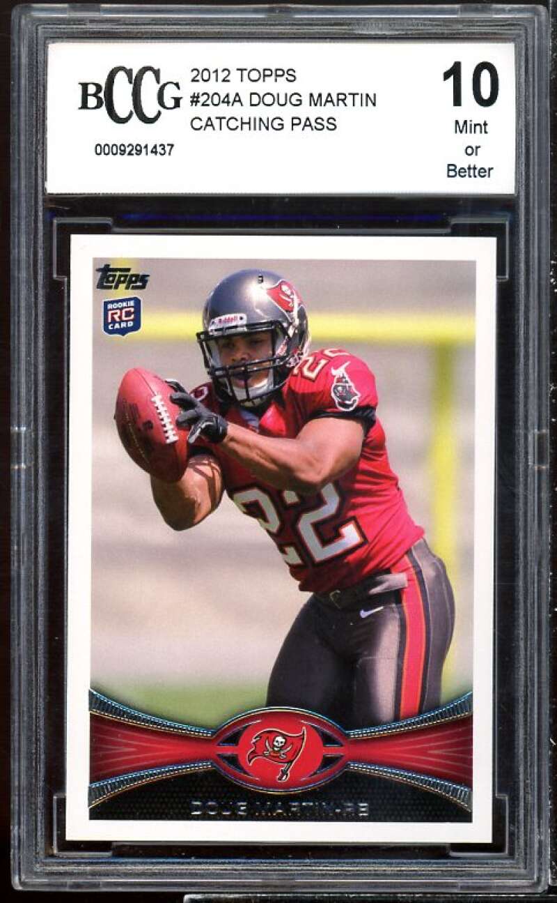 Doug Martin Rookie Card 2012 Topps #204a BGS BCCG 10 Image 1