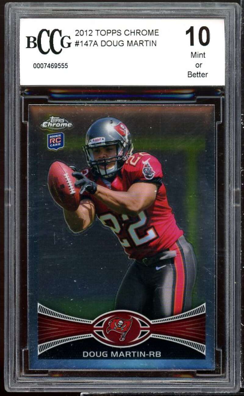 Doug Martin Rookie Card 2012 Topps Chrome #147a BGS BCCG 10 Image 1