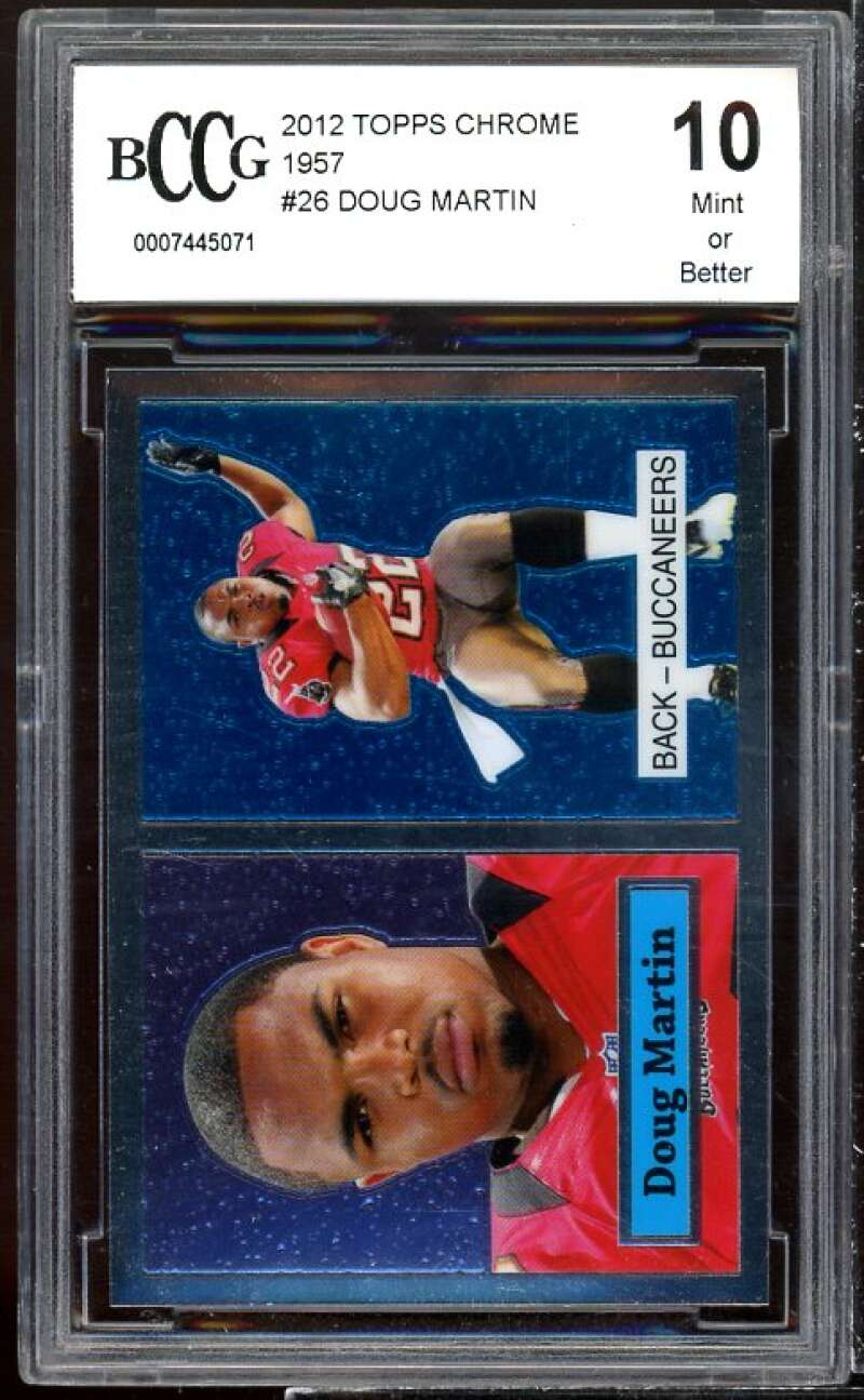 Doug Martin Rookie Card 2012 Topps Chrome 1957 #26 BGS BCCG 10 Image 1