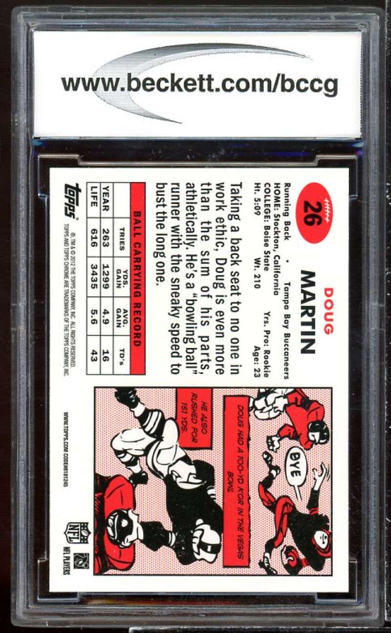 Doug Martin Rookie Card 2012 Topps Chrome 1957 #26 BGS BCCG 10 Image 2