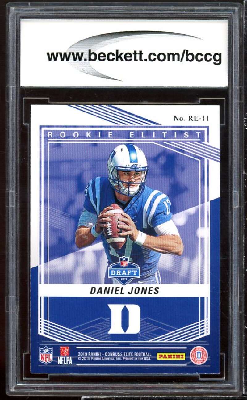 Daniel Jones Rookie Card 2019 Elite Rookie Elitist #11 BGS BCCG 10 Image 2