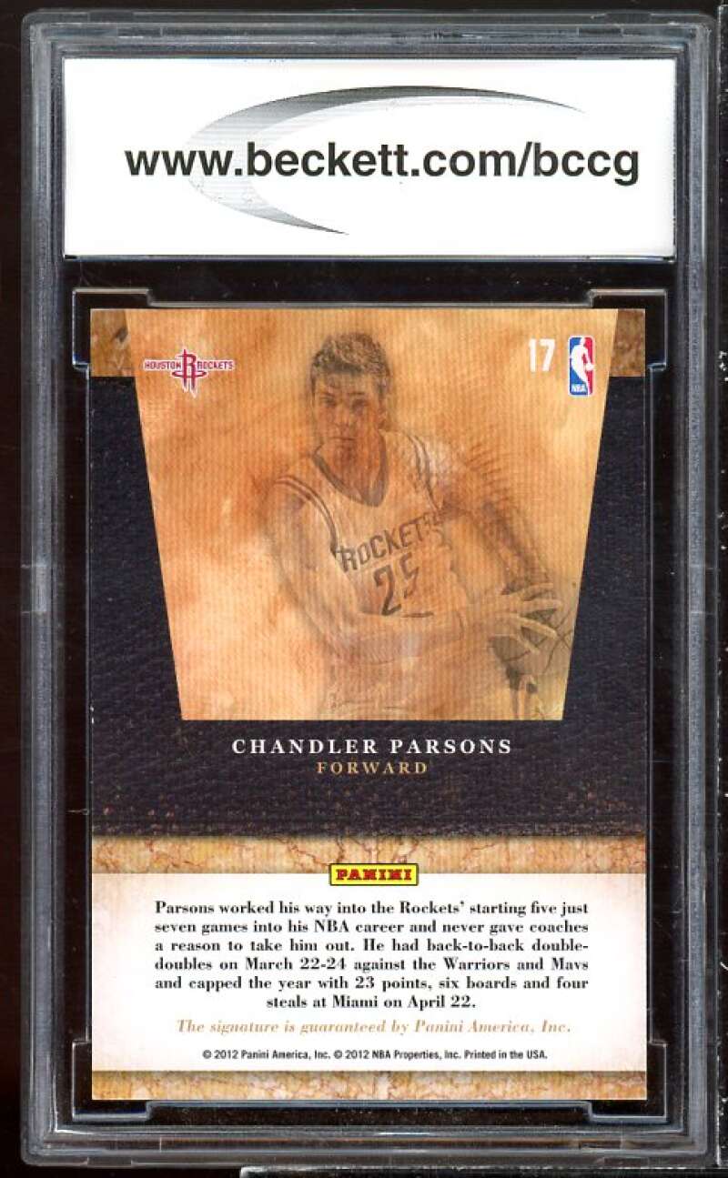 Chandler Parsons Rookie 2011-12 Limited Draft Picks Redemptions Auto BGS BCCG 10 Image 2