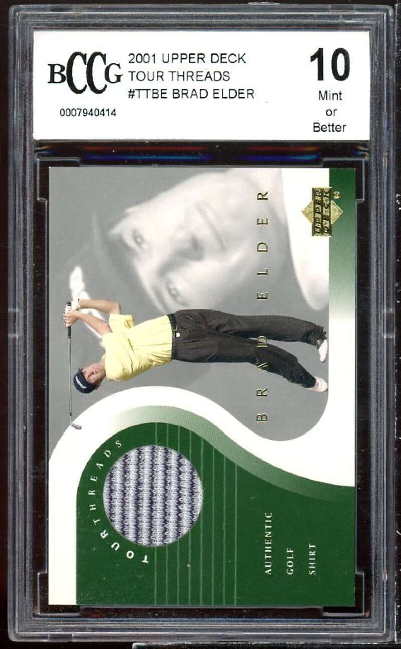 Brad Elder Golf Card 2001 Upper Deck Tour Threads #ttbe BGS BCCG 10 Image 1