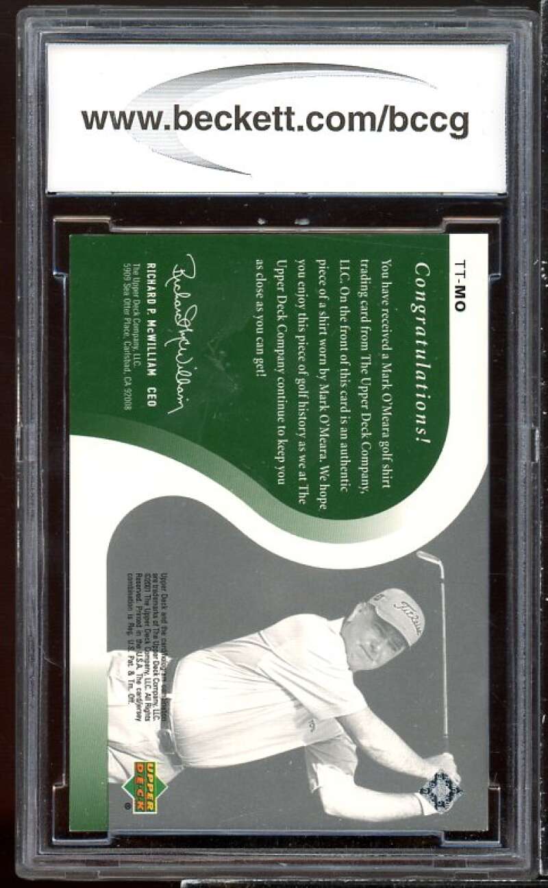 Mark O'Meara Golf Card 2001 Upper Deck Tour Threads #ttmo BGS BCCG 10 Image 2