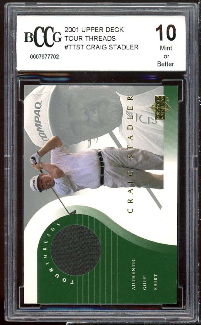 Craig Stadler Golf Card 2001 Upper Deck Tour Threads #ttst BGS BCCG 10 Image 1