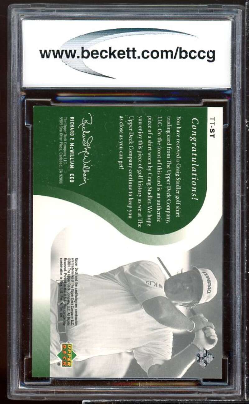 Craig Stadler Golf Card 2001 Upper Deck Tour Threads #ttst BGS BCCG 10 Image 2