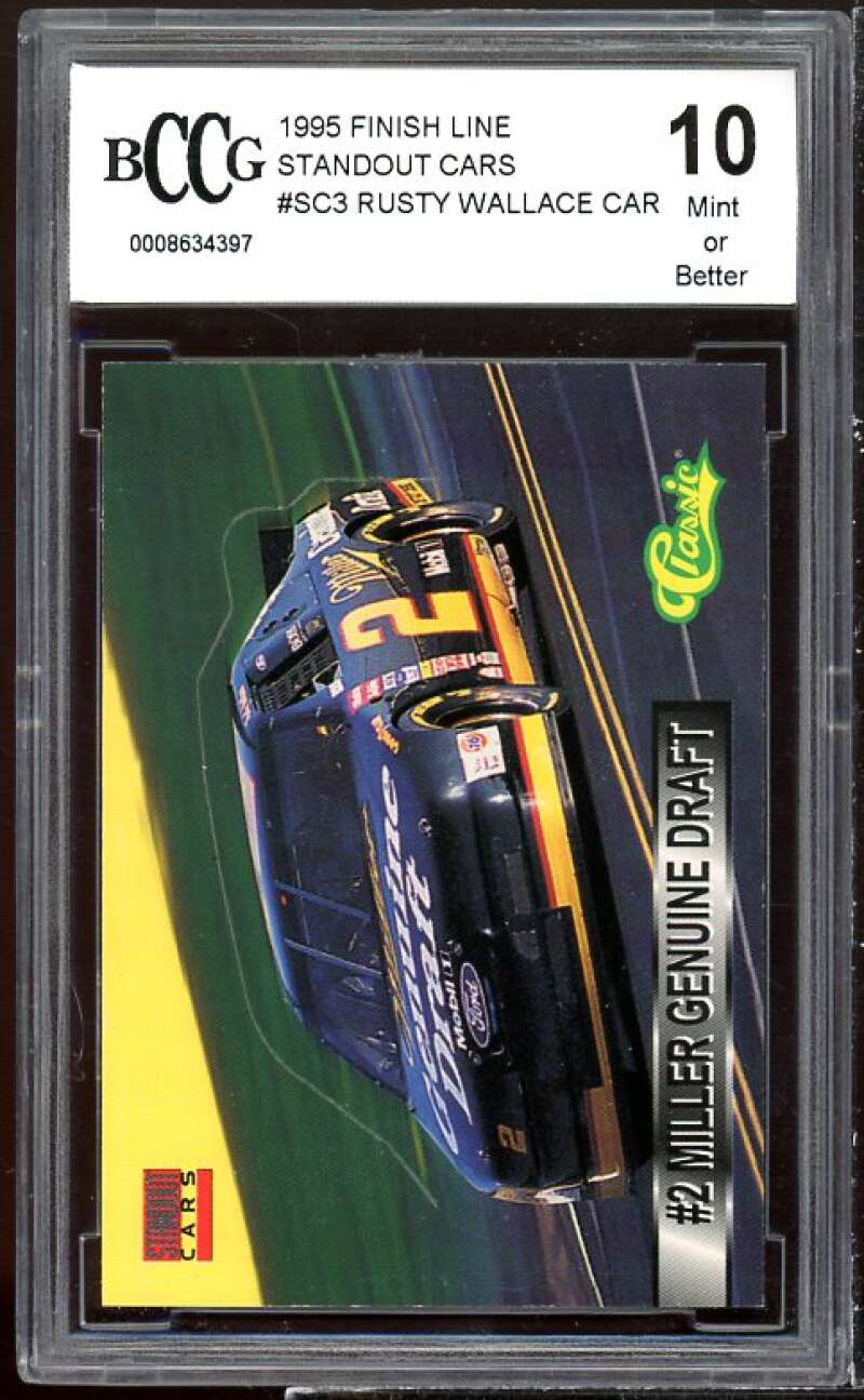 Rusty Wallace Car Card 1995 Finish Line Standout Cars #sc3 BGS BCCG 10 Image 1