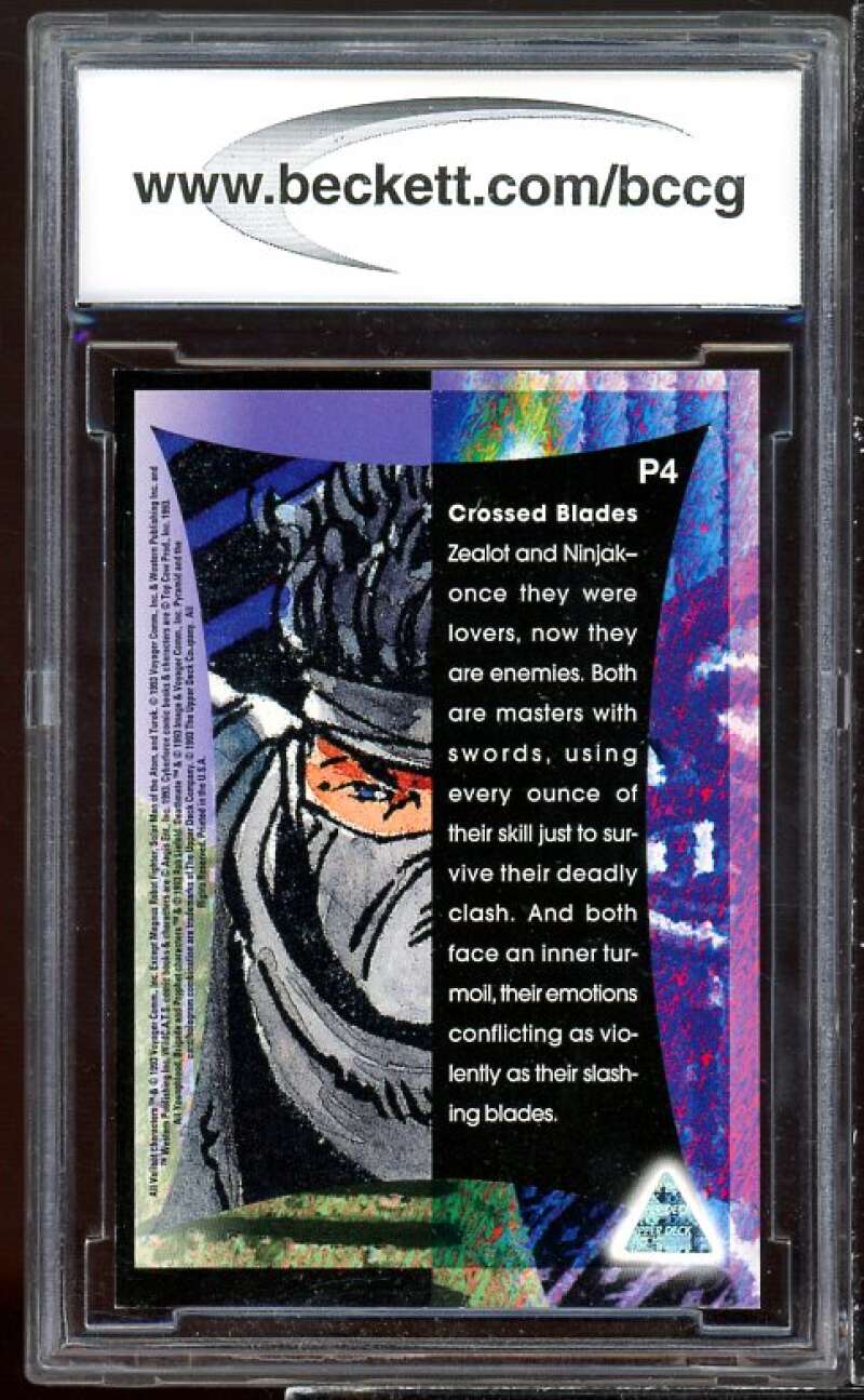 Crossed Blades Card 1993 Deathmate Players Of Deathmate #p4 BGS BCCG 10 Image 2