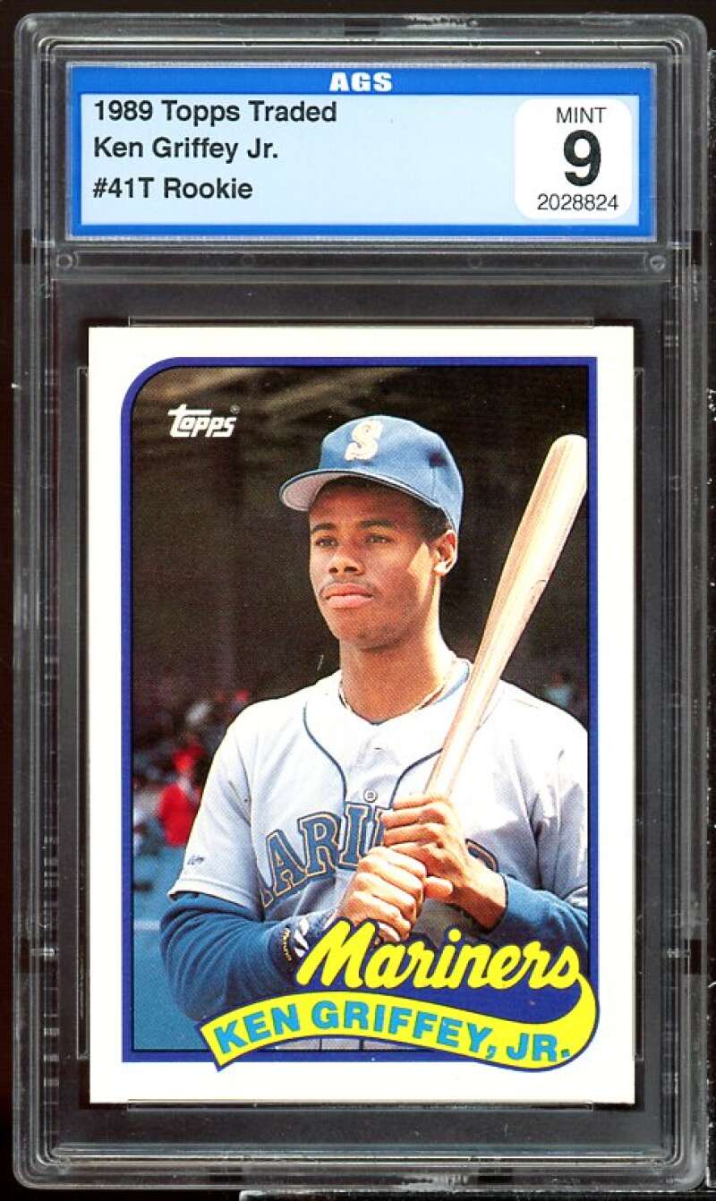 Ken Griffey Jr. Rookie Card 1989 Topps Traded #41T AGS 9 MINT Image 1