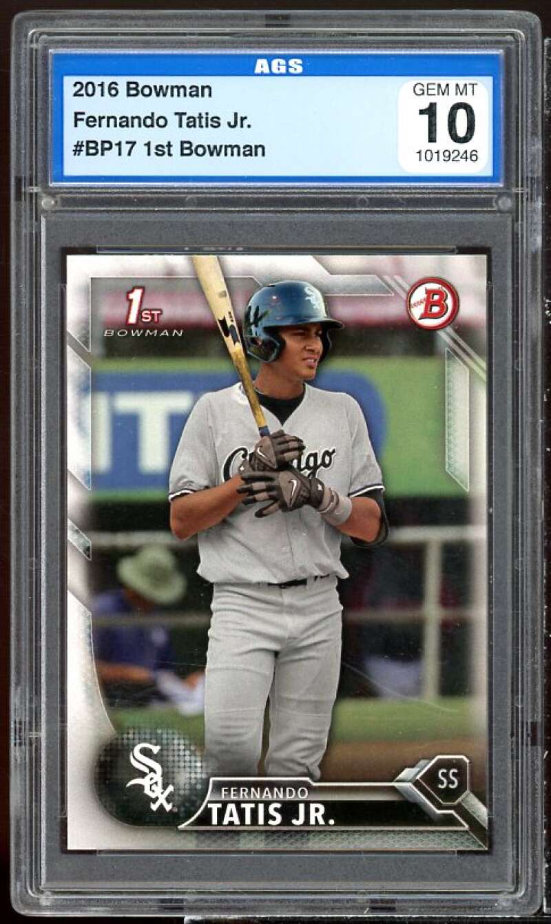 Fernando Tatis Jr. Rookie Card 2016 Bowman #BP17 AGS 10 GEM MT Image 1