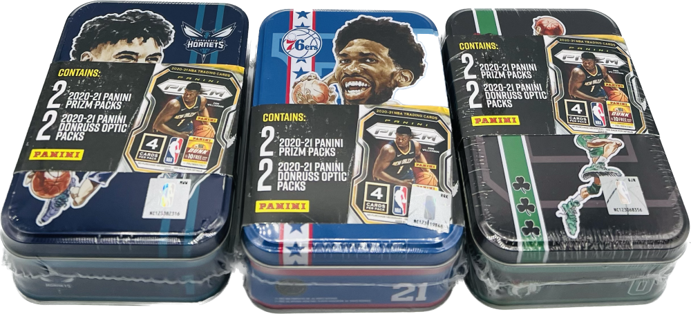 (3) 2022 MJ Holding Prizm and Optic 4-Pack Basketball Tin Set Lot Image 2