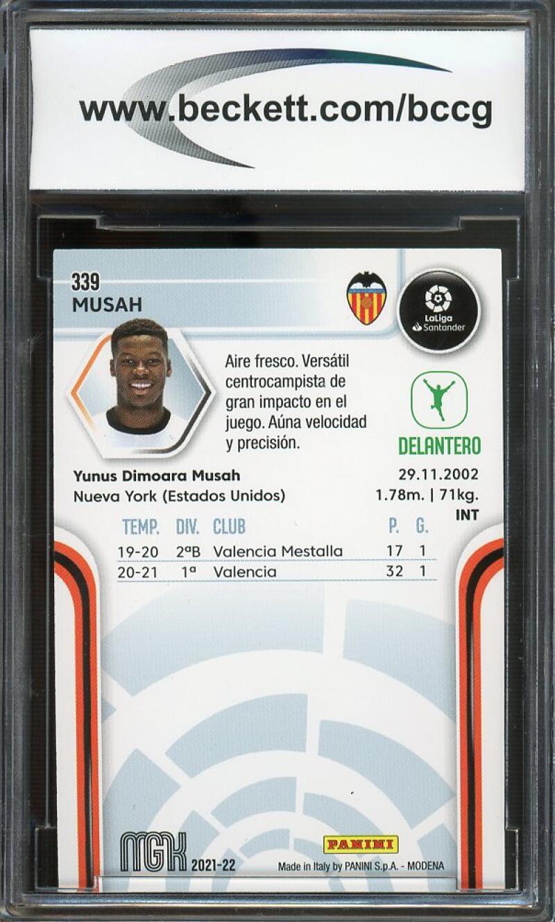 Yunus Musah 2021-22 Panini La Liga MegaCracks  #339 BCCG 10 Image 2