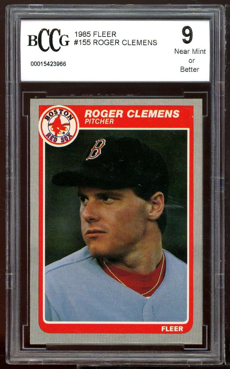 1985 Fleer #155 Roger Clemens Rookie Card Card BGS BCCG 10 Mint+ Image 1