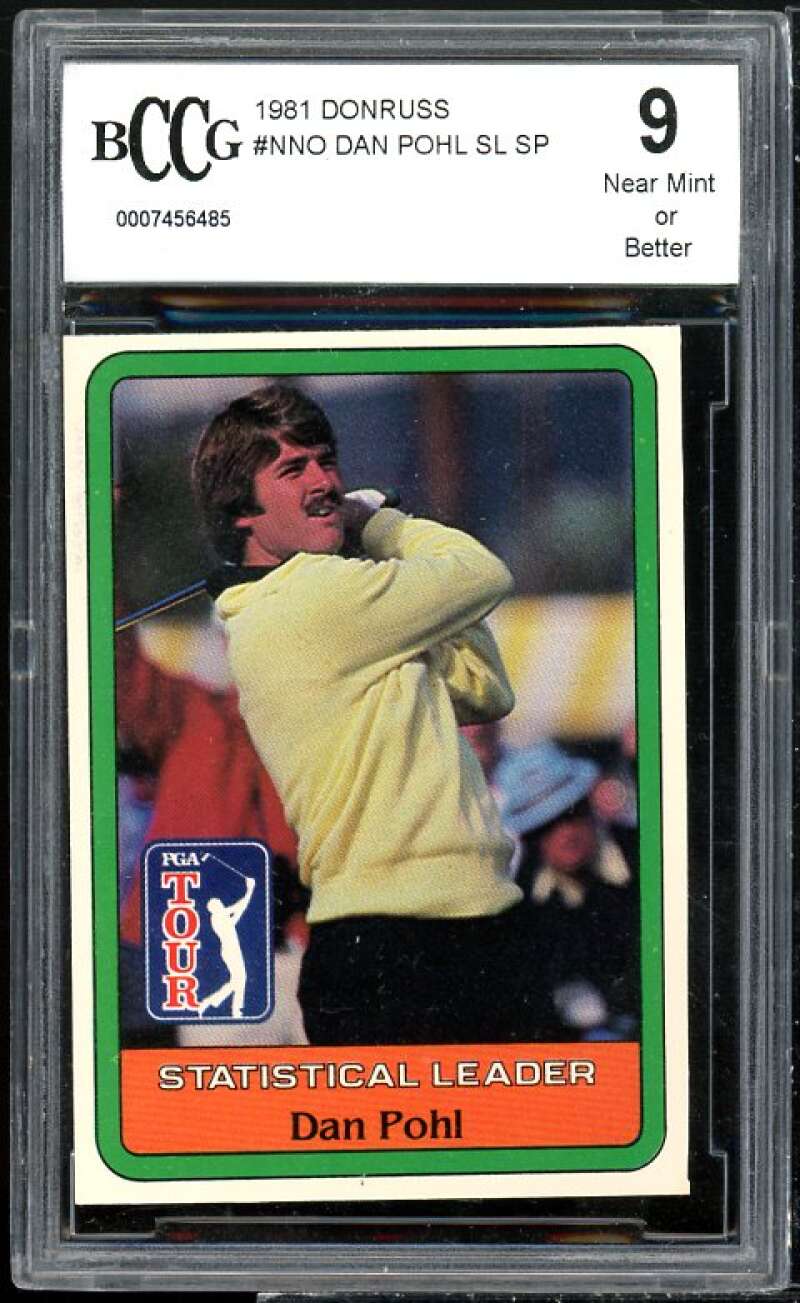 Dan Pohl Golf Rookie Card 1981 Donruss #nno BGS BCCG 9 Image 1