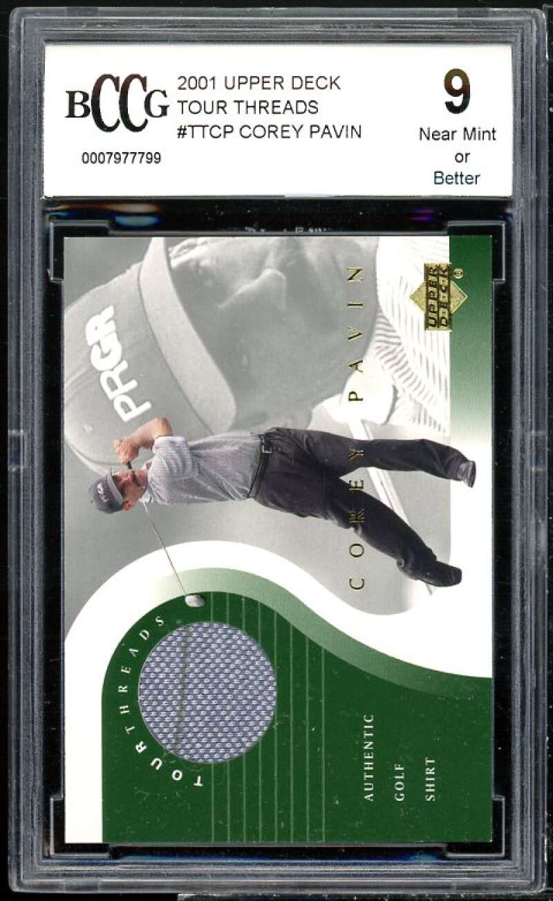 Corey Pavin Golf Card 2001 Upper Deck Tour Threads #ttcp BGS BCCG 9 Image 1