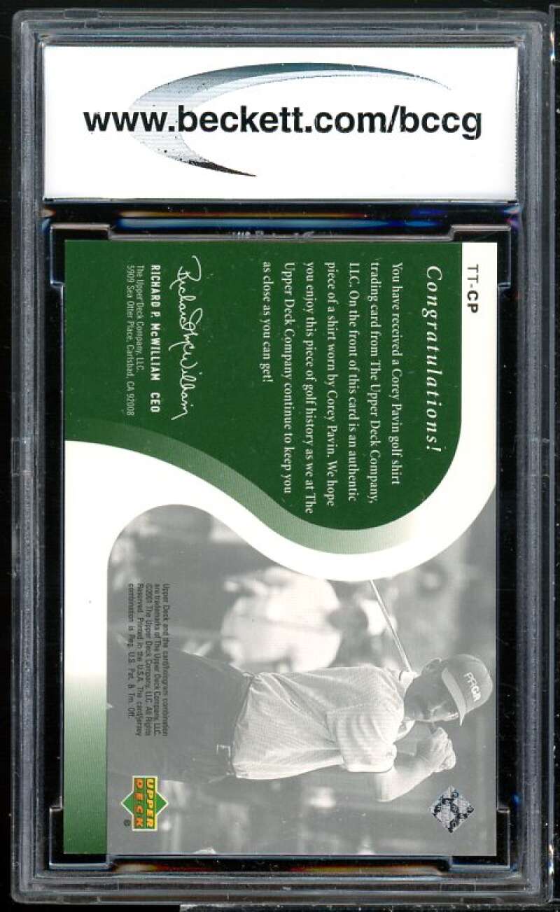 Corey Pavin Golf Card 2001 Upper Deck Tour Threads #ttcp BGS BCCG 9 Image 2