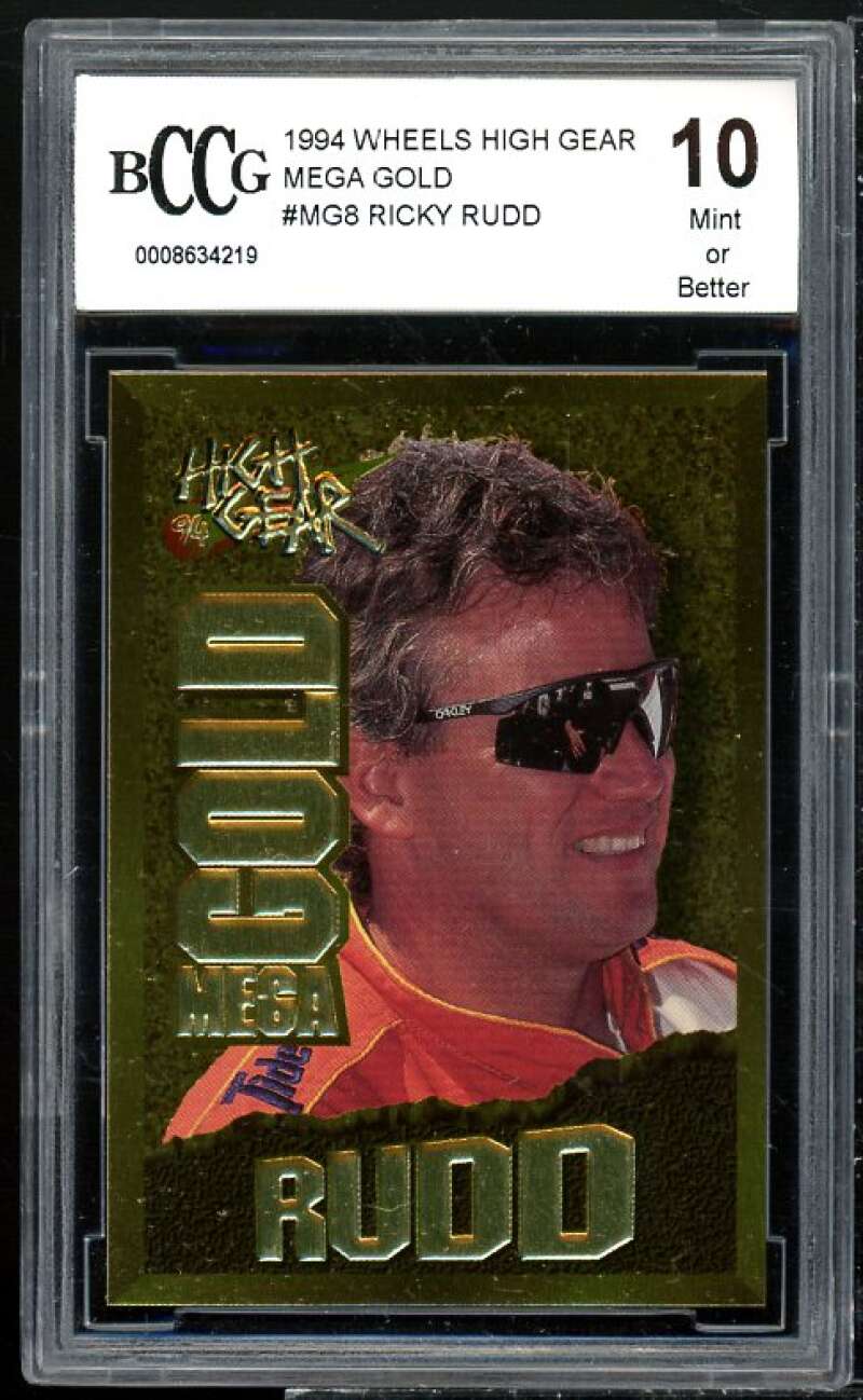 Ricky Rudd Card 1994 Wheels High Gear Mega Gold #mg8 BGS BCCG 10 Image 1