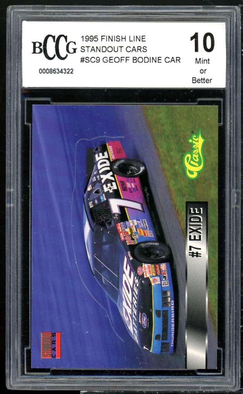 Geoff Bodine Car Card 1995 Finish Line Standout Cars #sc9 BGS BCCG 10 Image 1