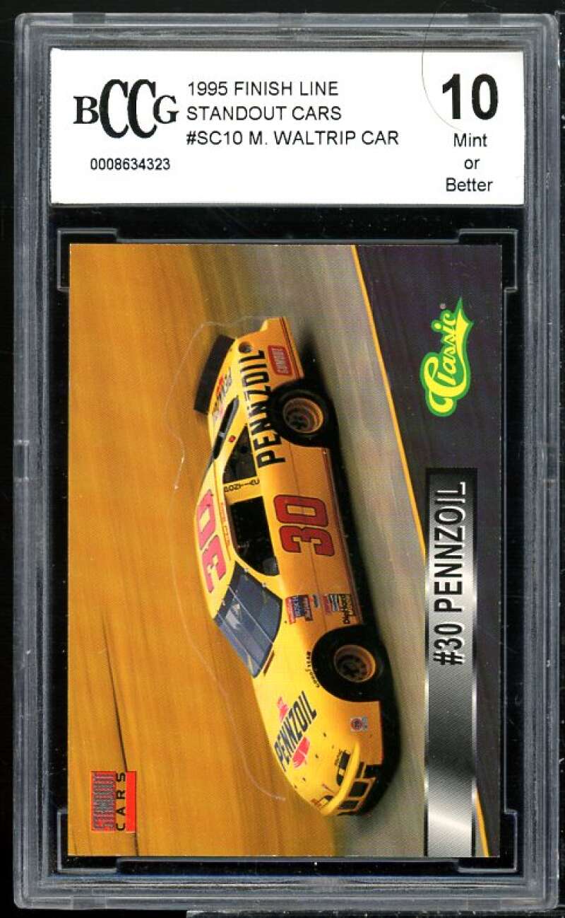 Michael Waltrip Car Card 1995 Finish Line Standout Cars #sc10 BGS BCCG 10 Image 1