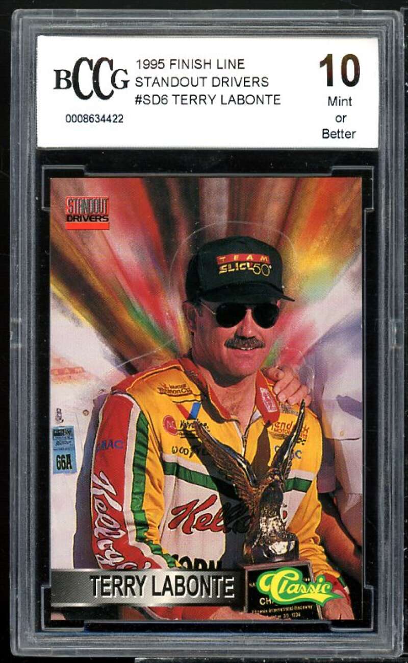 Terry Labonte Card 1995 Finish Line Standout Drivers #sd6 BGS BCCG 10 Image 1