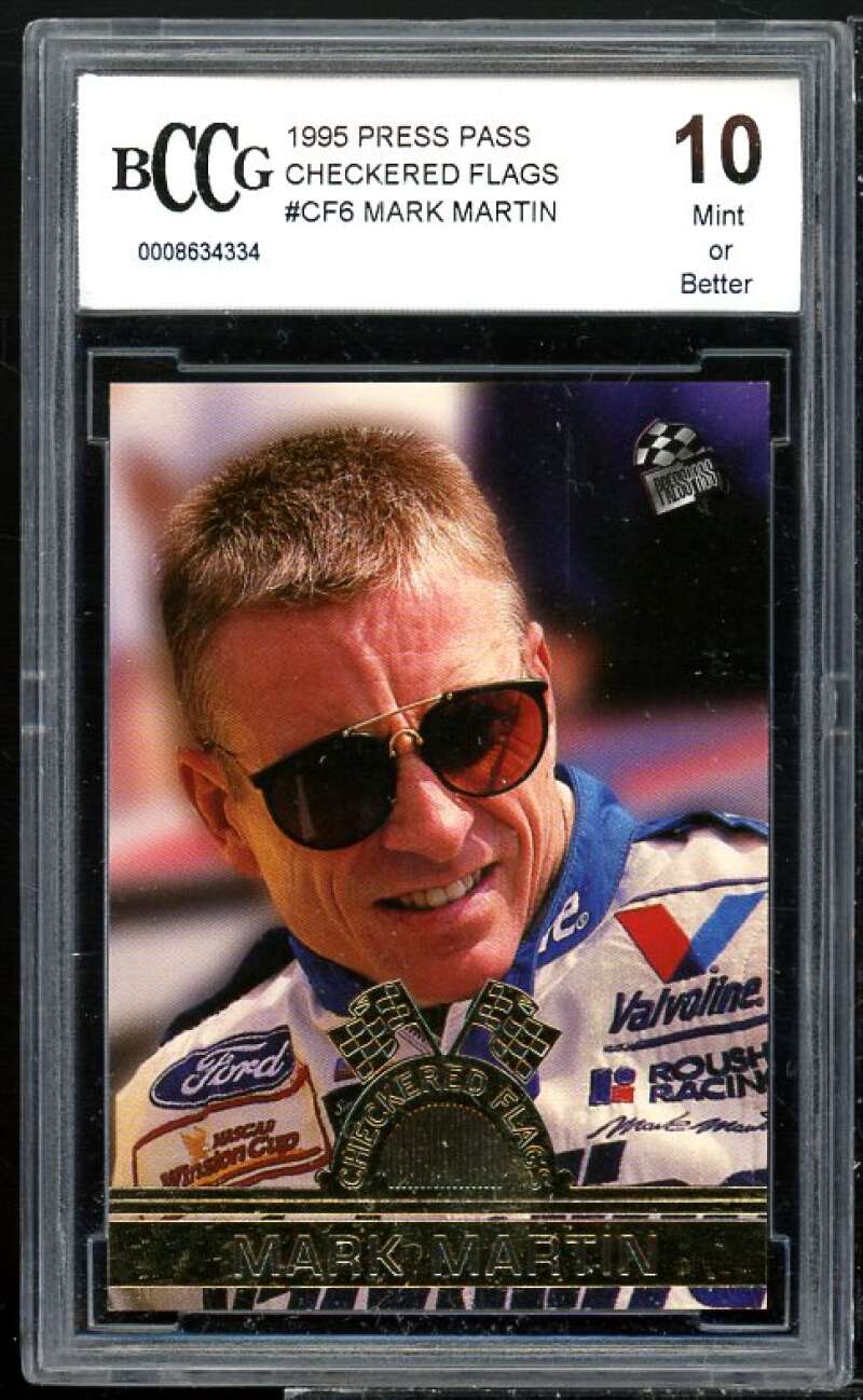 Mark Martin Card 1995 Press Pass Checkered Flags #cf6 BGS BCCG 10 Image 1