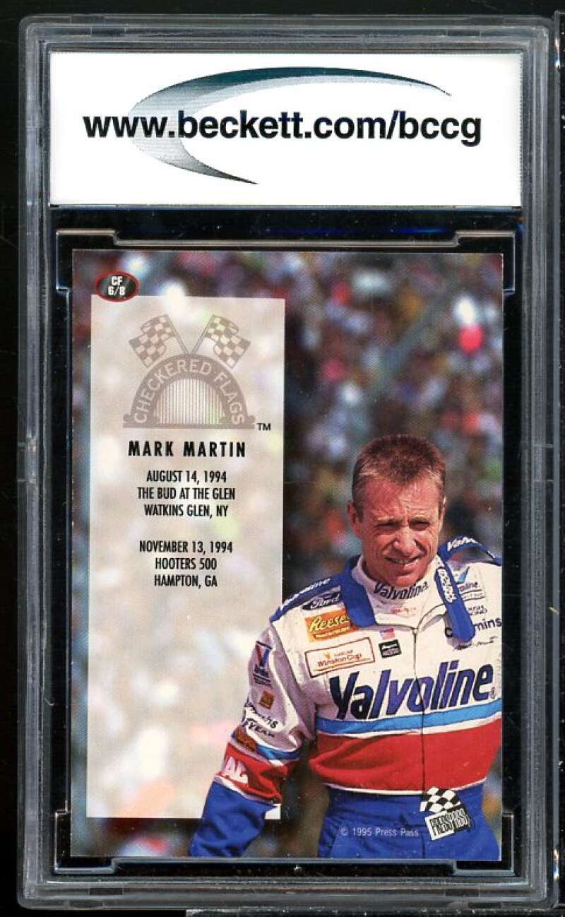 Mark Martin Card 1995 Press Pass Checkered Flags #cf6 BGS BCCG 10 Image 2