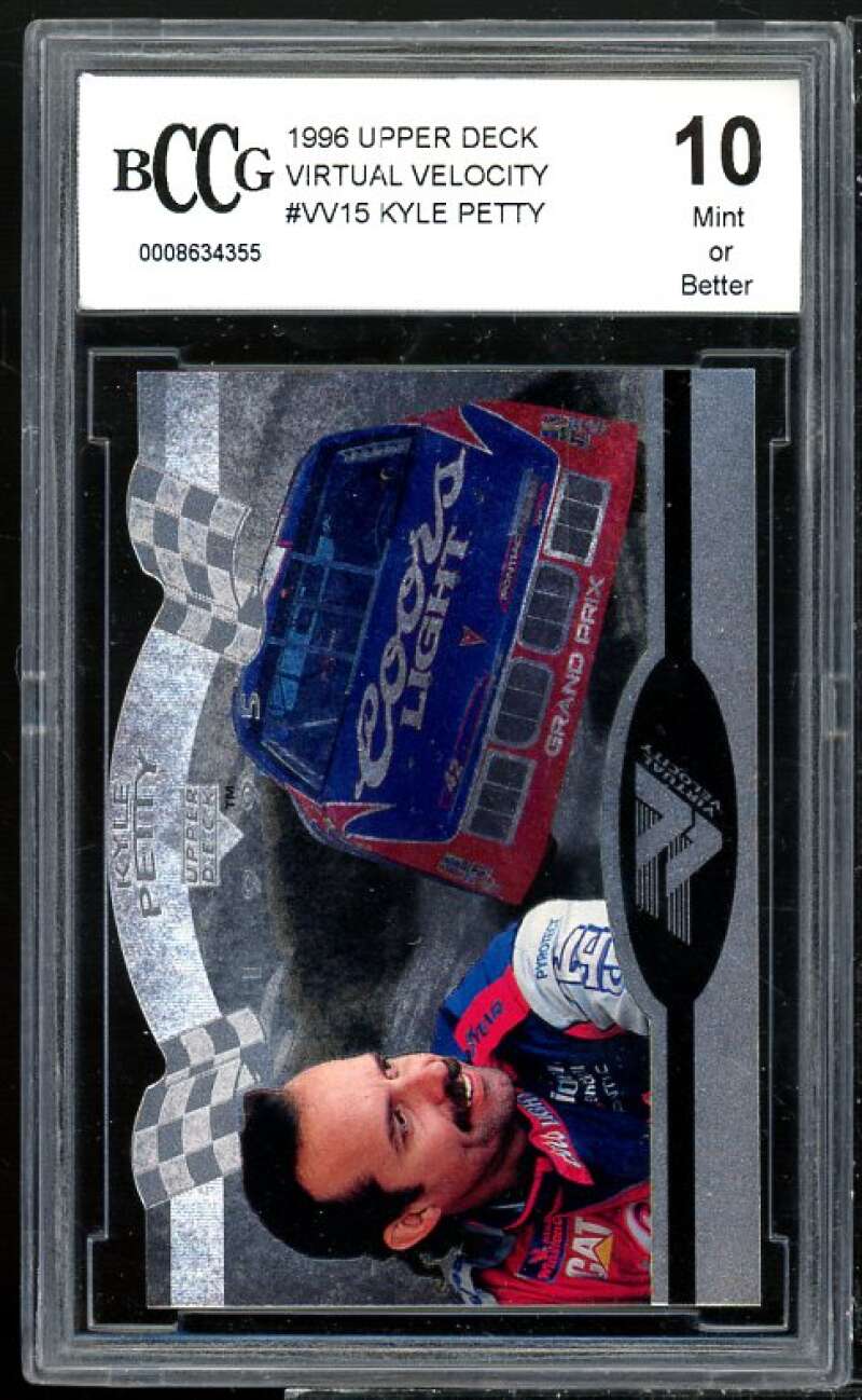 Kyle Petty Card 1996 Upper Deck Virtual Velocity #w15 BGS BCCG 10 Image 1