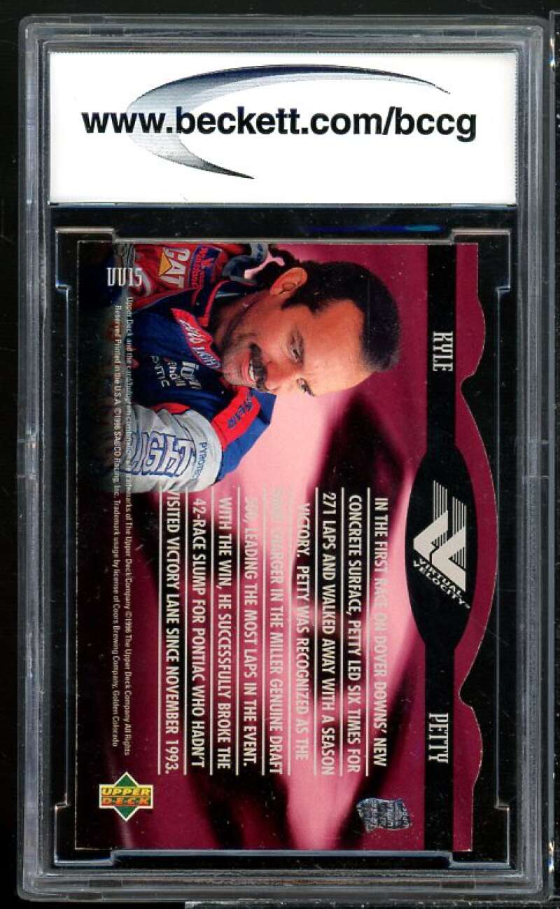 Kyle Petty Card 1996 Upper Deck Virtual Velocity #w15 BGS BCCG 10 Image 2