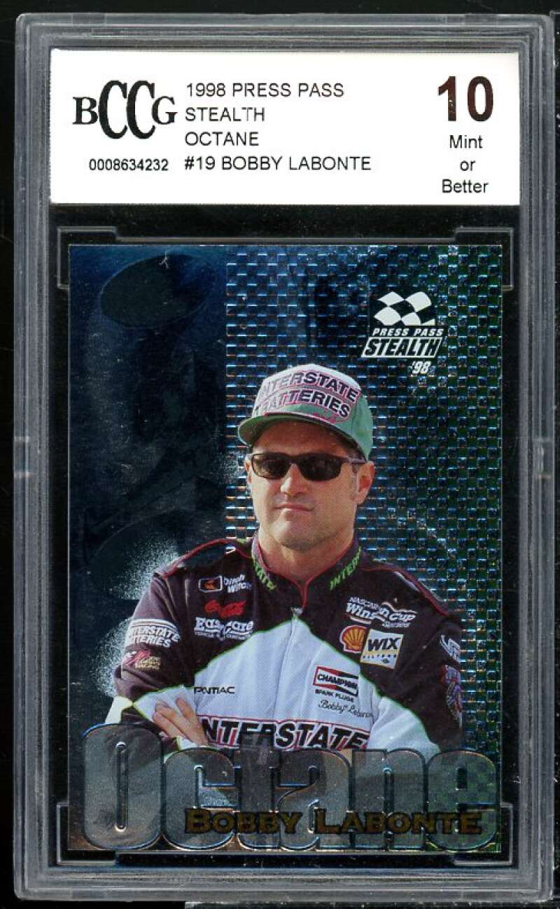 Bobby Labonte Card 1998 Press Pass Stealth Octane #19 BGS BCCG 10 Image 1