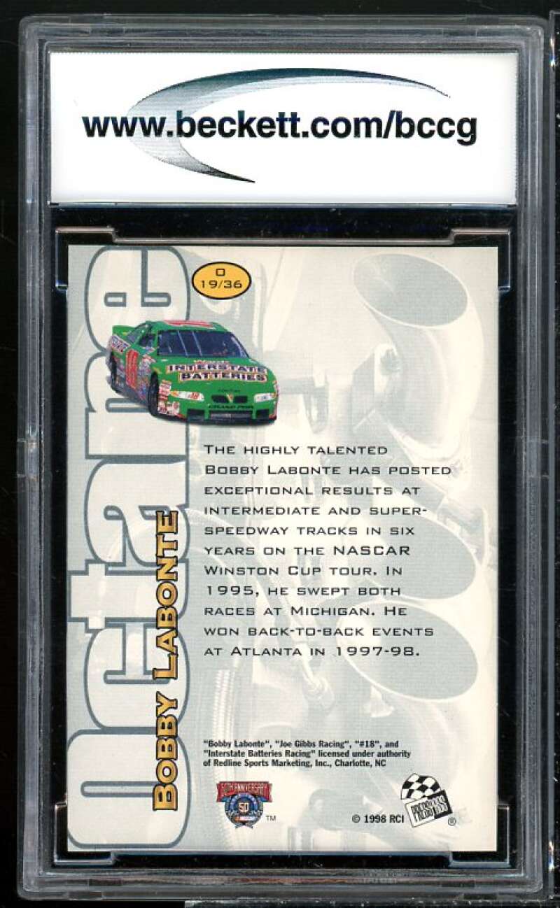 Bobby Labonte Card 1998 Press Pass Stealth Octane #19 BGS BCCG 10 Image 2