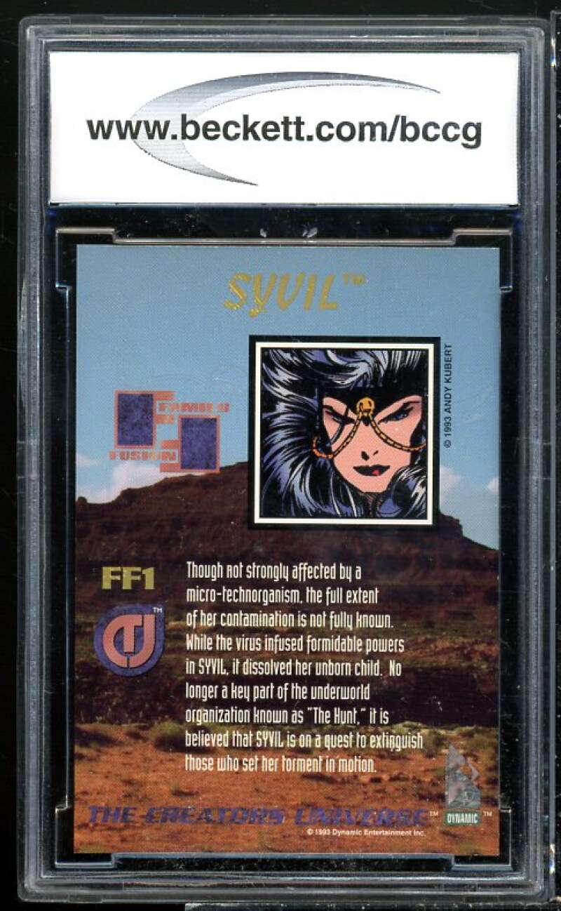 Syvil Card 1993 Creators Universe Family Fusion #ff1 BGS BCCG 10 Image 2